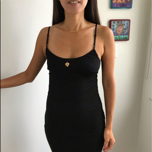 Dolce & Gabbana Dresses & Skirts - 🔥Dolce Gabbana Black Knit Dress w/ Heart Charm🔥